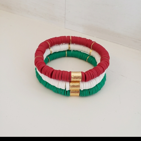 Holiday Vinyl Disc Bracelet Stack - Picture 4 of 6